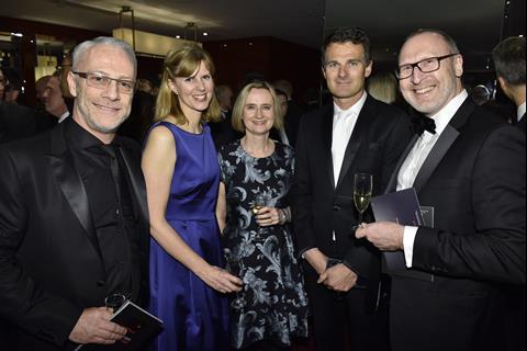Jigsaw chief executive Peter Ruis (second right) and House of Fraser CIO Julian Burnett (far right) were among the VIP guests